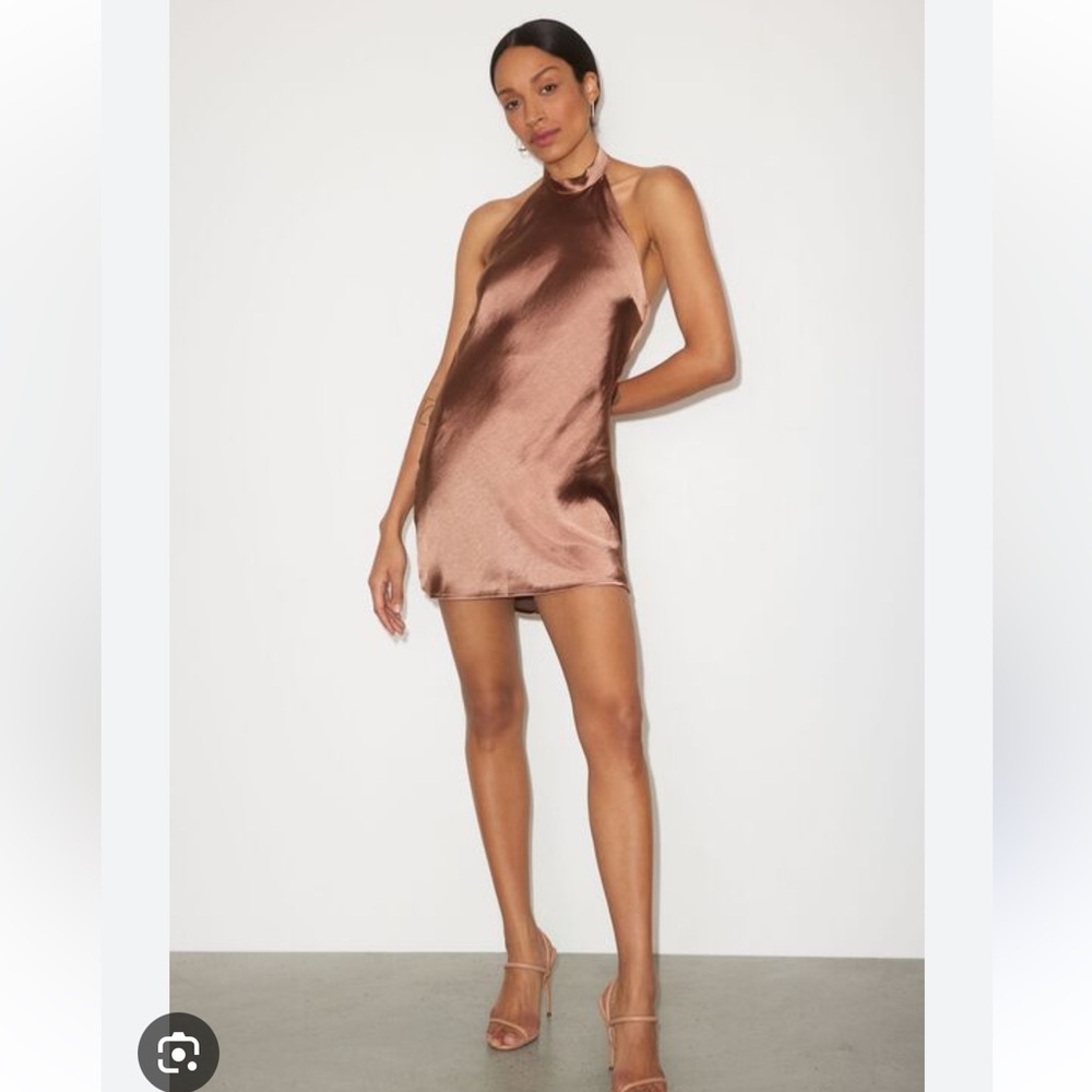 Mini Open Back Halter Dress